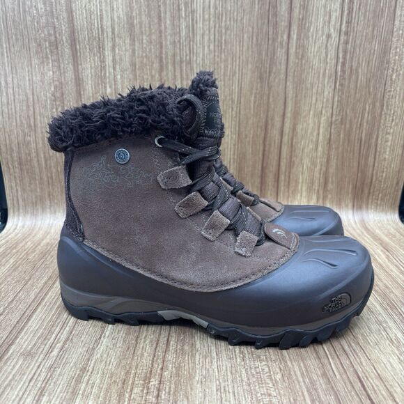 The North Face Snow Betty Boot Brown Size 8.5 200G Insulation Warm Waterproof - Picture 1 of 9
